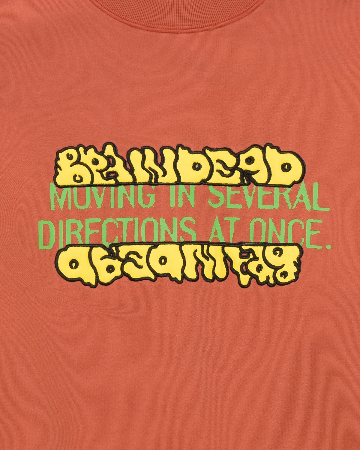 Brain Dead Movements Crew Sweatshirt - Terracotta