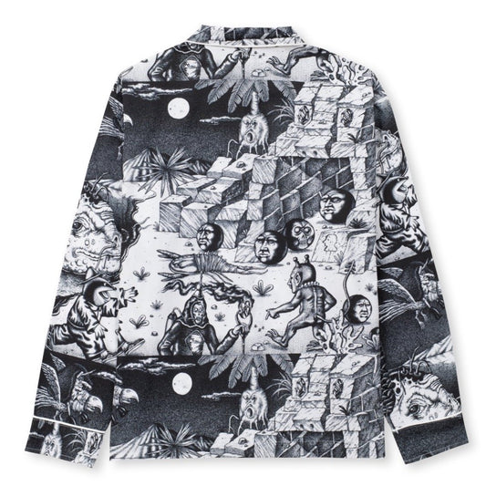 Brain Dead Wild Things Pyjama Top - Black White