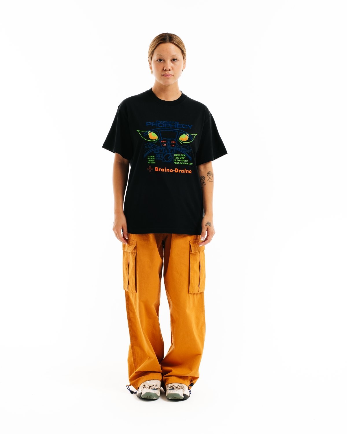 Brain Dead Cognitive Prophecy T-Shirt - Washed Black
