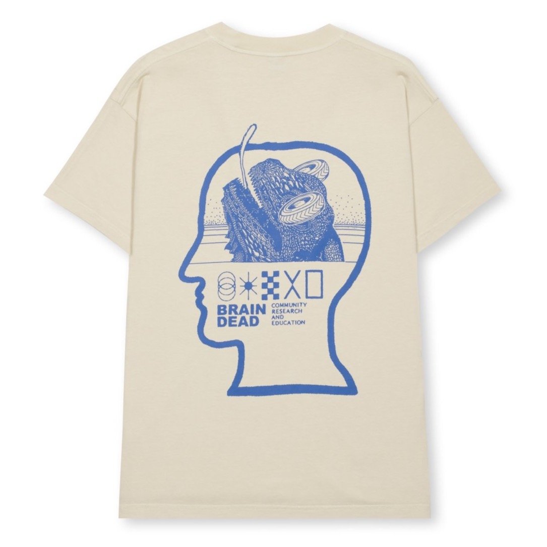 Brain Dead Community, Research, Education T-Shirt - Tan