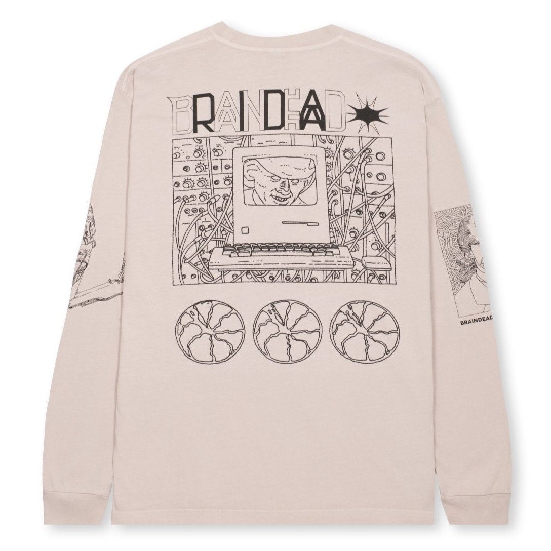 Brain Dead Motherboard L/S T-Shirt - Tan