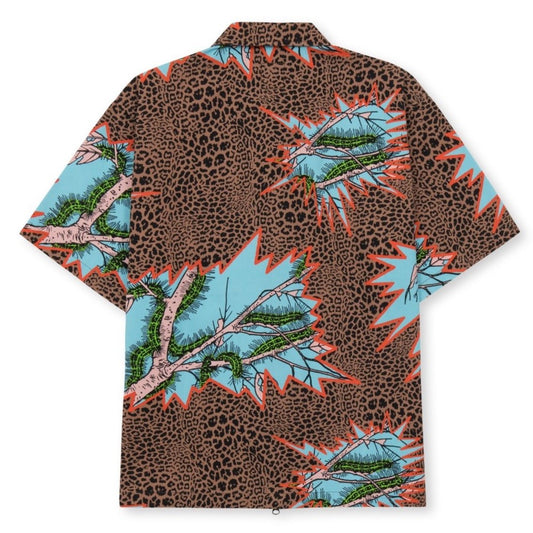 Brain Dead Mutated Cheetah Full Zip Shirt - Natural
