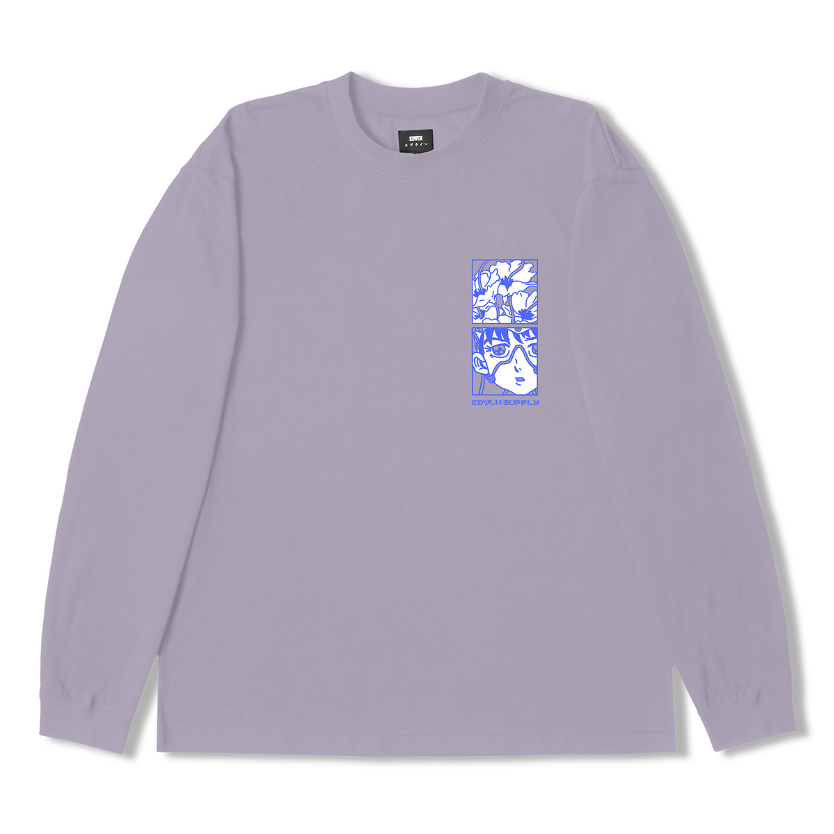 Edwin Flora Mind L/S T-Shirt - Lavender Grey