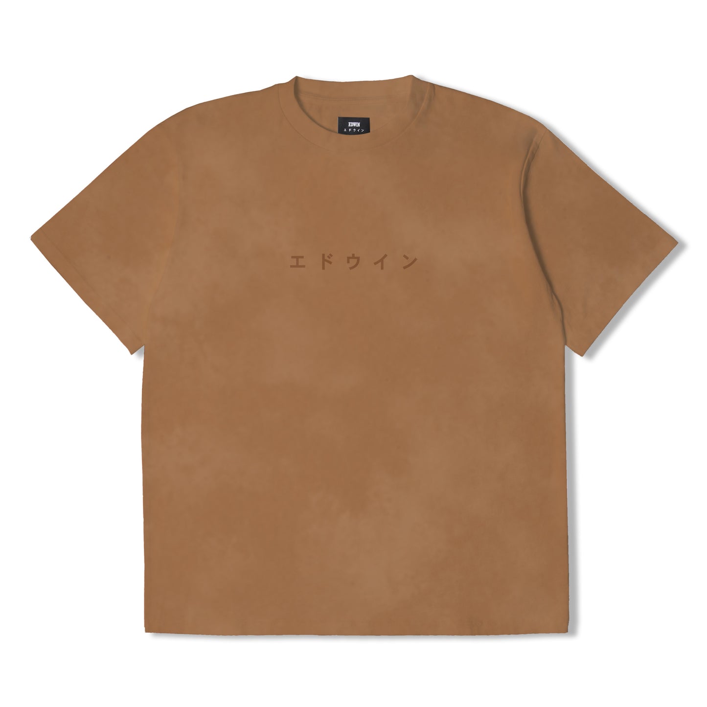 Edwin Katakana Embroidery T-Shirt - Acacia Wood Natural