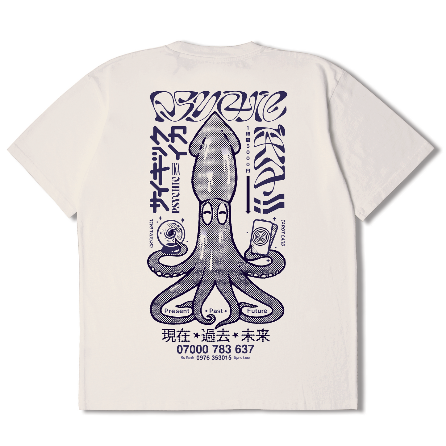 Edwin Psychic Ika T-Shirt - Whisper White