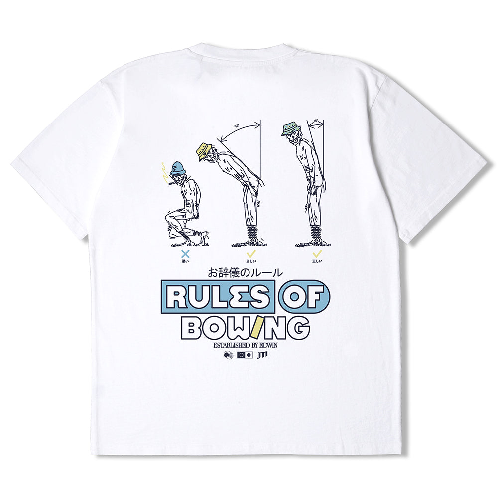 Edwin Rules Of Bowling T-Shirt - White
