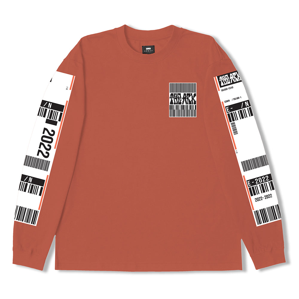Edwin The Ark LS T-Shirt - Baked Clay