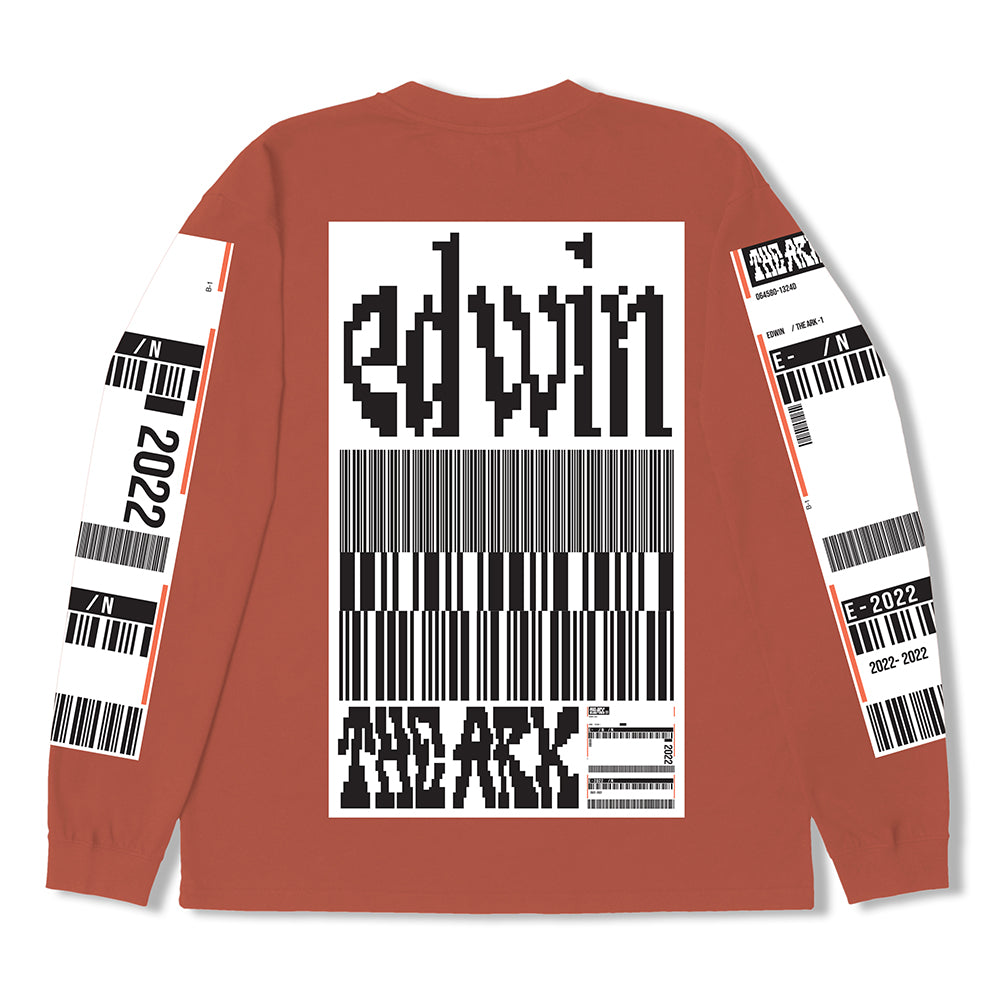 Edwin The Ark LS T-Shirt - Baked Clay