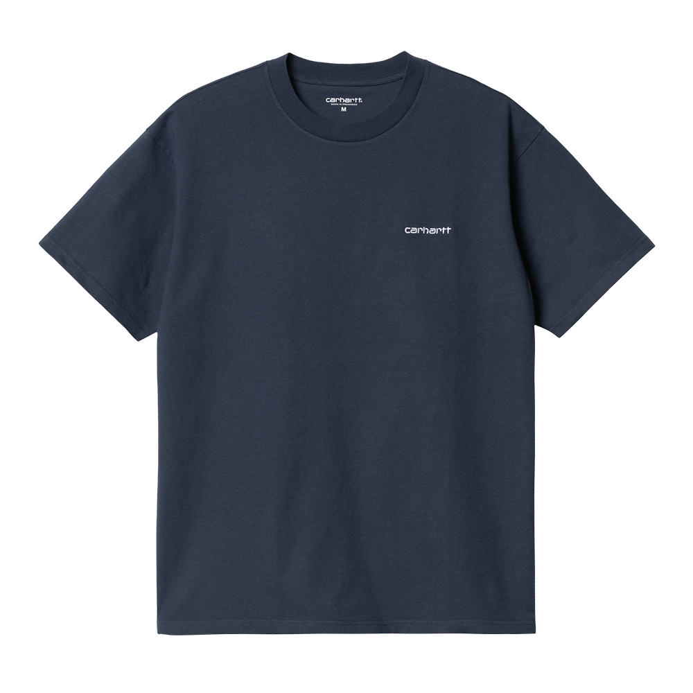 Carhartt WIP Script Embroidery T-Shirt - Blue White