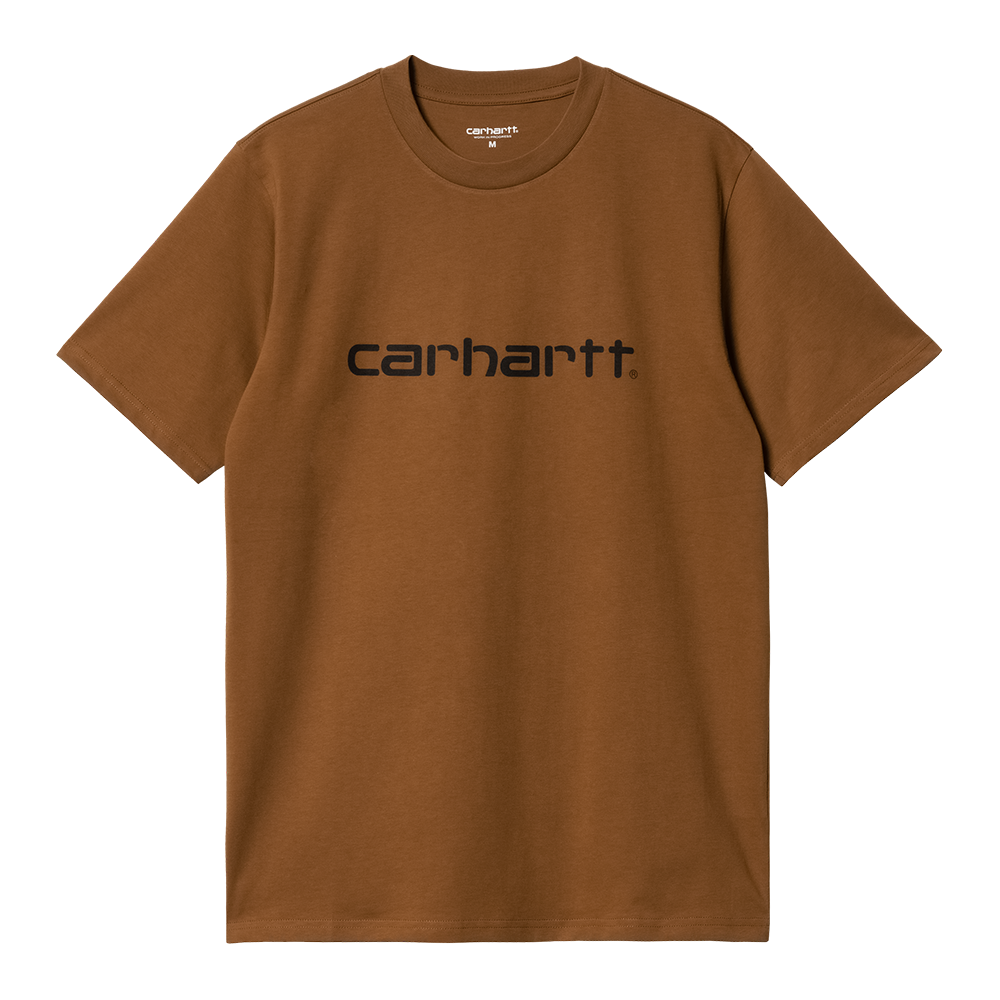 Carhartt WIP Script T-Shirt - Deep Hamilton Brown Black