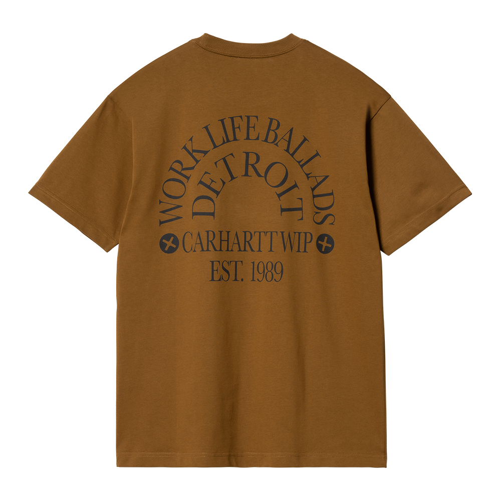 Carhartt WIP SS Work Varsity T-Shirt - Deep Hamilton Brown Black