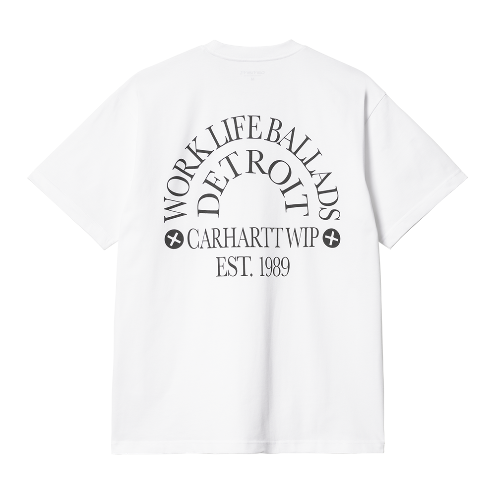 Carhartt WIP SS Work Varsity T-Shirt - White Black