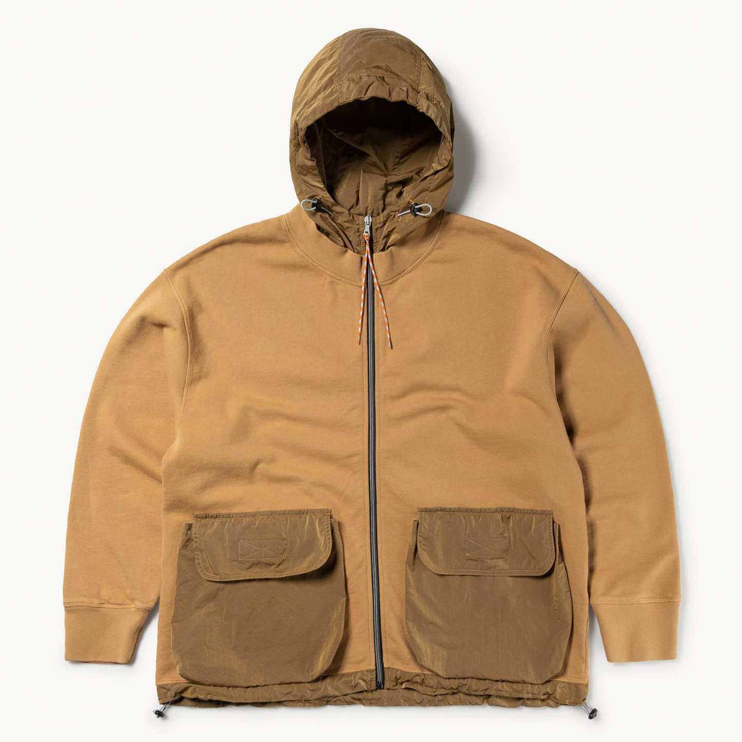Aries Arise Nylon Hybrid Zip Through - Brown