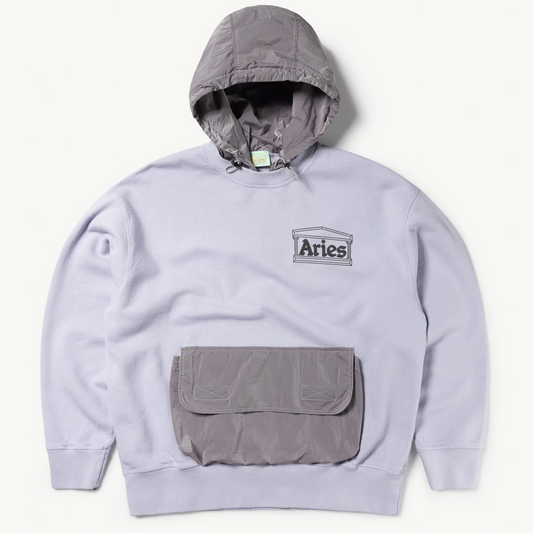 Aries Arise Nylon Hybrid Hoodie - Lilac