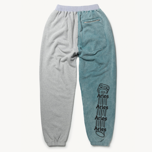 Aries Arise Colourblock Sweatpant - Teal Grey