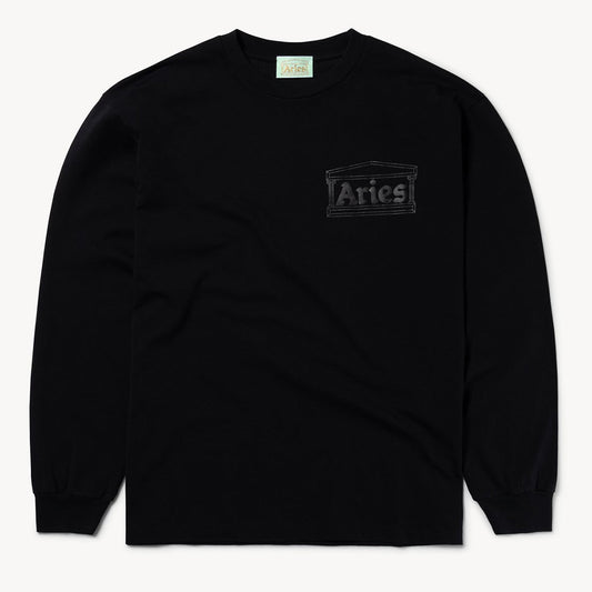 Aries Arise Temple LS T-Shirt - Black