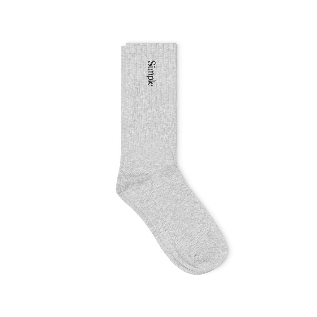 Simple Vertical Logo Sock - Heather Grey