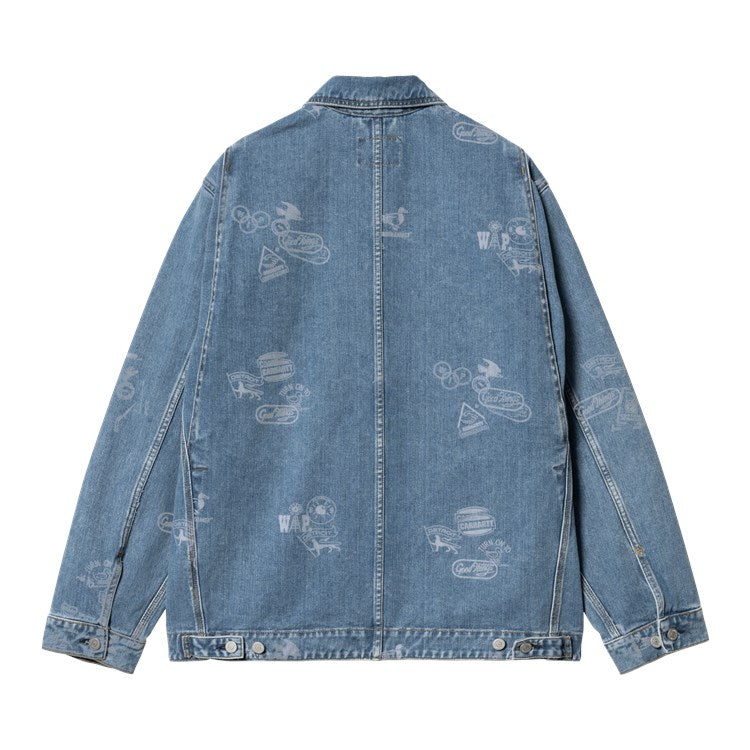 Carhartt WIP Stamp Jacket - Blue Bleached