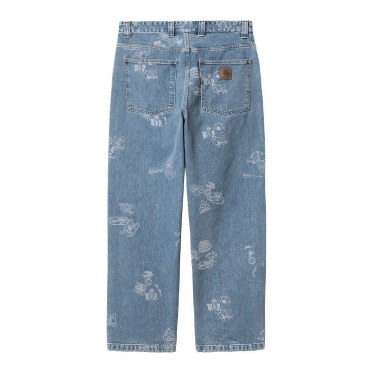 Carhartt WIP Stamp Pant - Stamp Print Blue