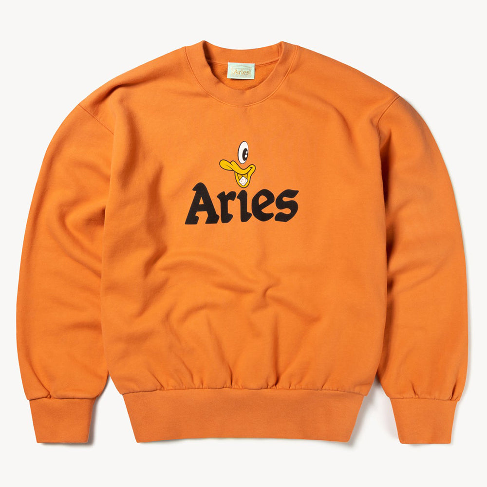 Aries Arise Aye Duck Sweatshirt - Coral