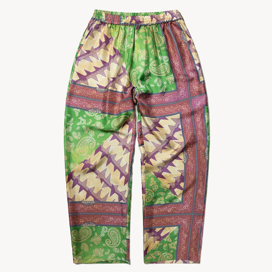 Aries Arise Scarf Print Silk Slacker Pants - Multi