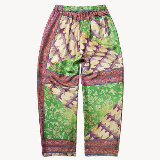 Aries Arise Scarf Print Silk Slacker Pants - Multi