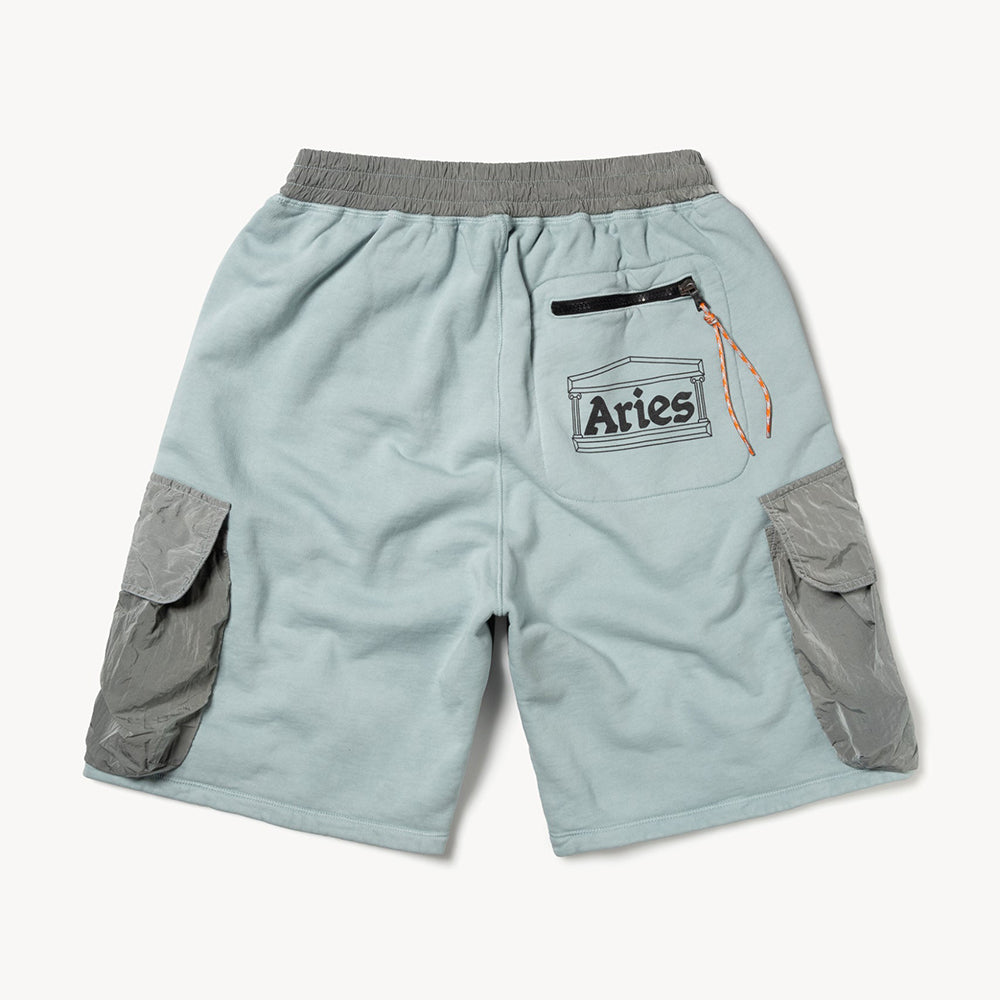 Aries Arise Nylon Hybrid Sweatshort - Grey Blue