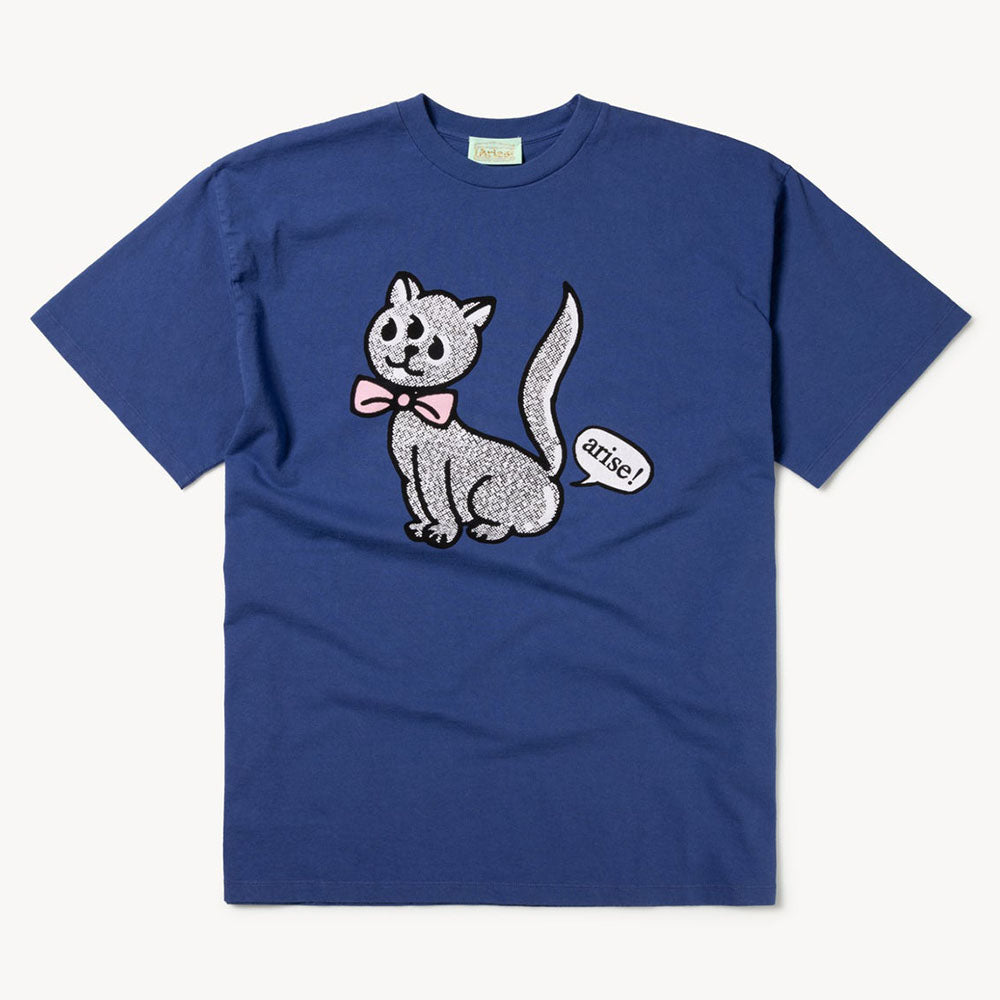 Aries Arise Tuatura Cat T-Shirt - Navy
