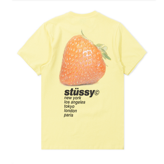 Stüssy Strawberry T-Shirt - Yellow