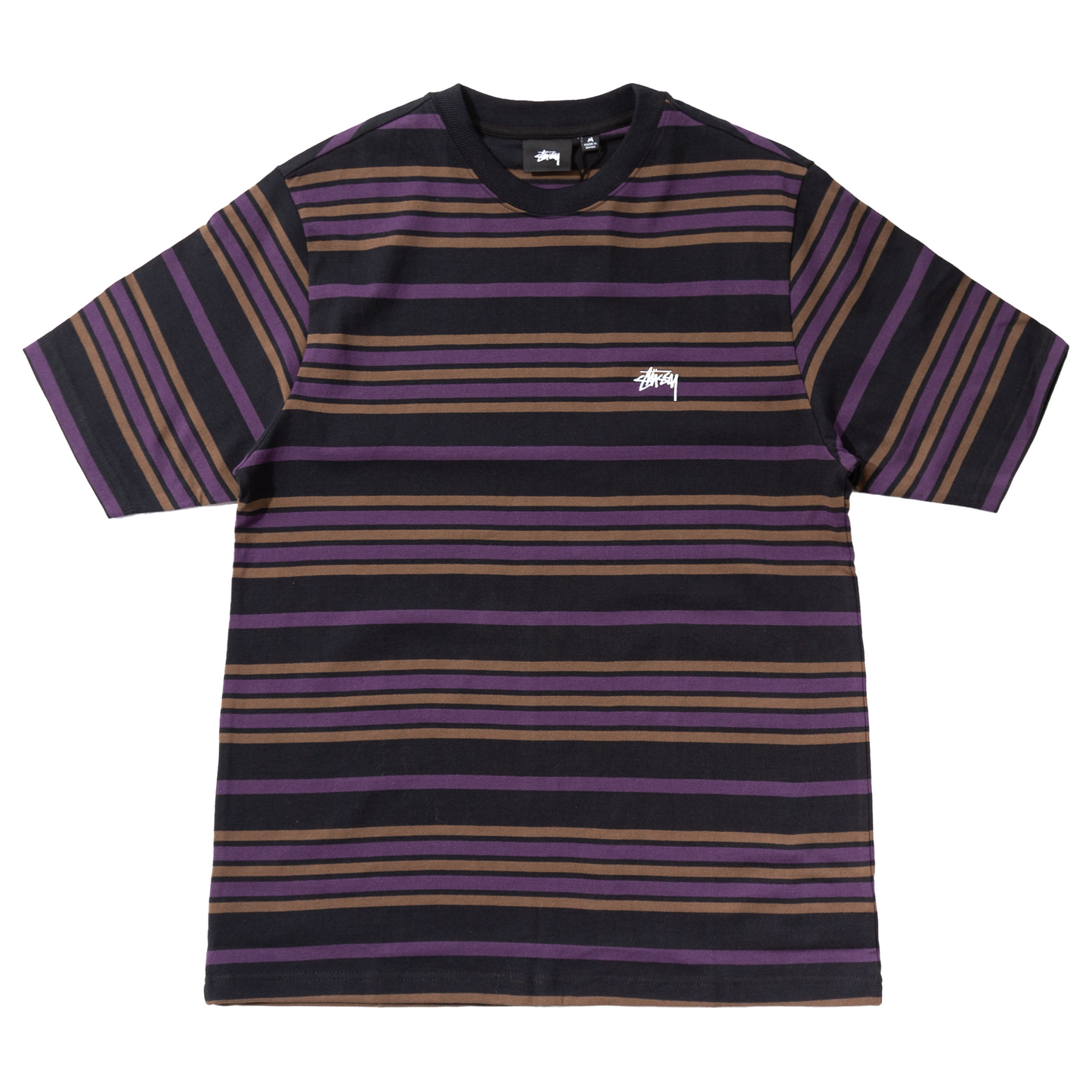 Stüssy Alton Stripe Crew T-Shirt - Black