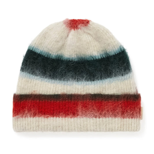 This Is Never That Striped Mohair Beanie - Navy