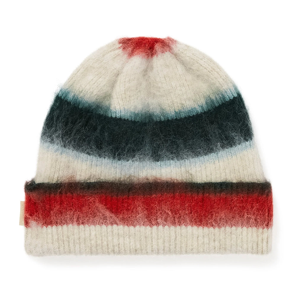 This Is Never That Striped Mohair Beanie - Navy