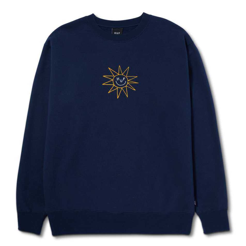 HUF Sun Guy Crewneck - Navy