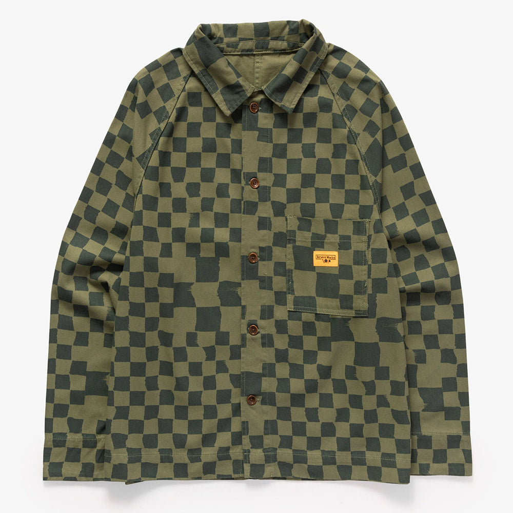 Service Works Drill Printed FOH - Olive Checker