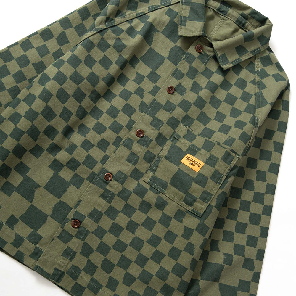 Service Works Drill Printed FOH - Olive Checker