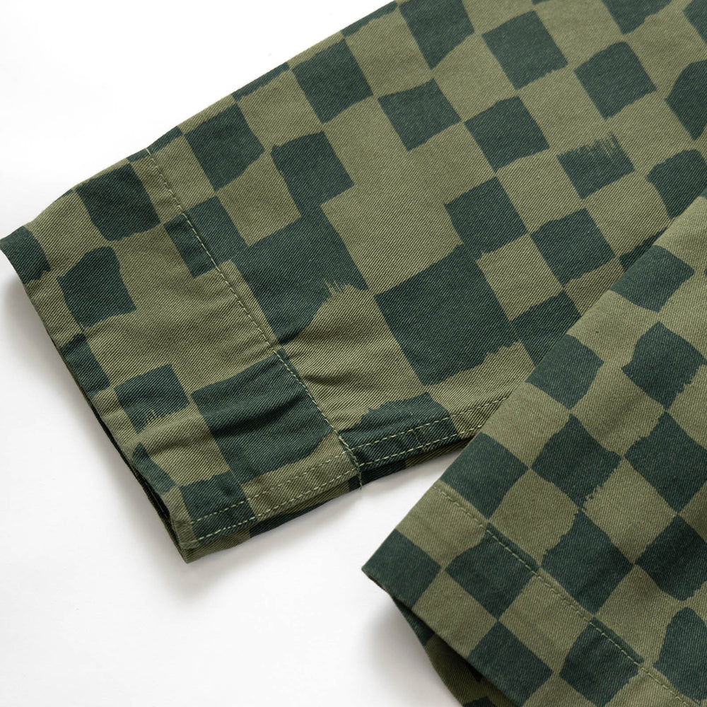 Service Works Drill Printed FOH - Olive Checker