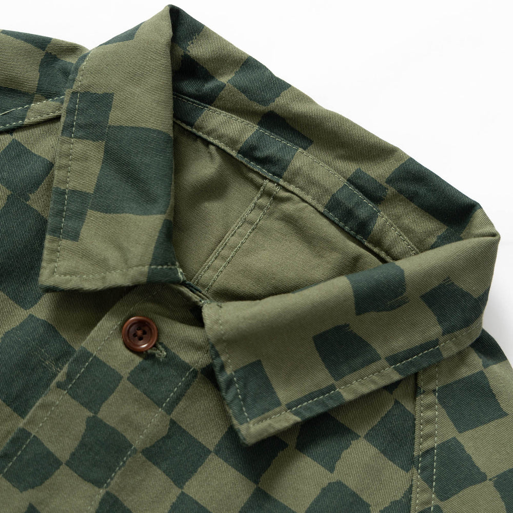 Service Works Drill Printed FOH - Olive Checker