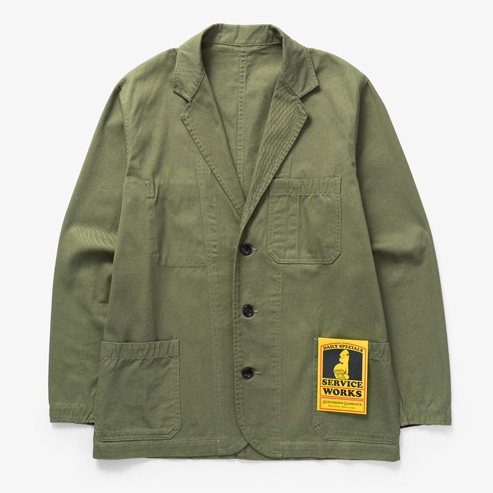 Service Works Drill Server Suit Jacket - Olive