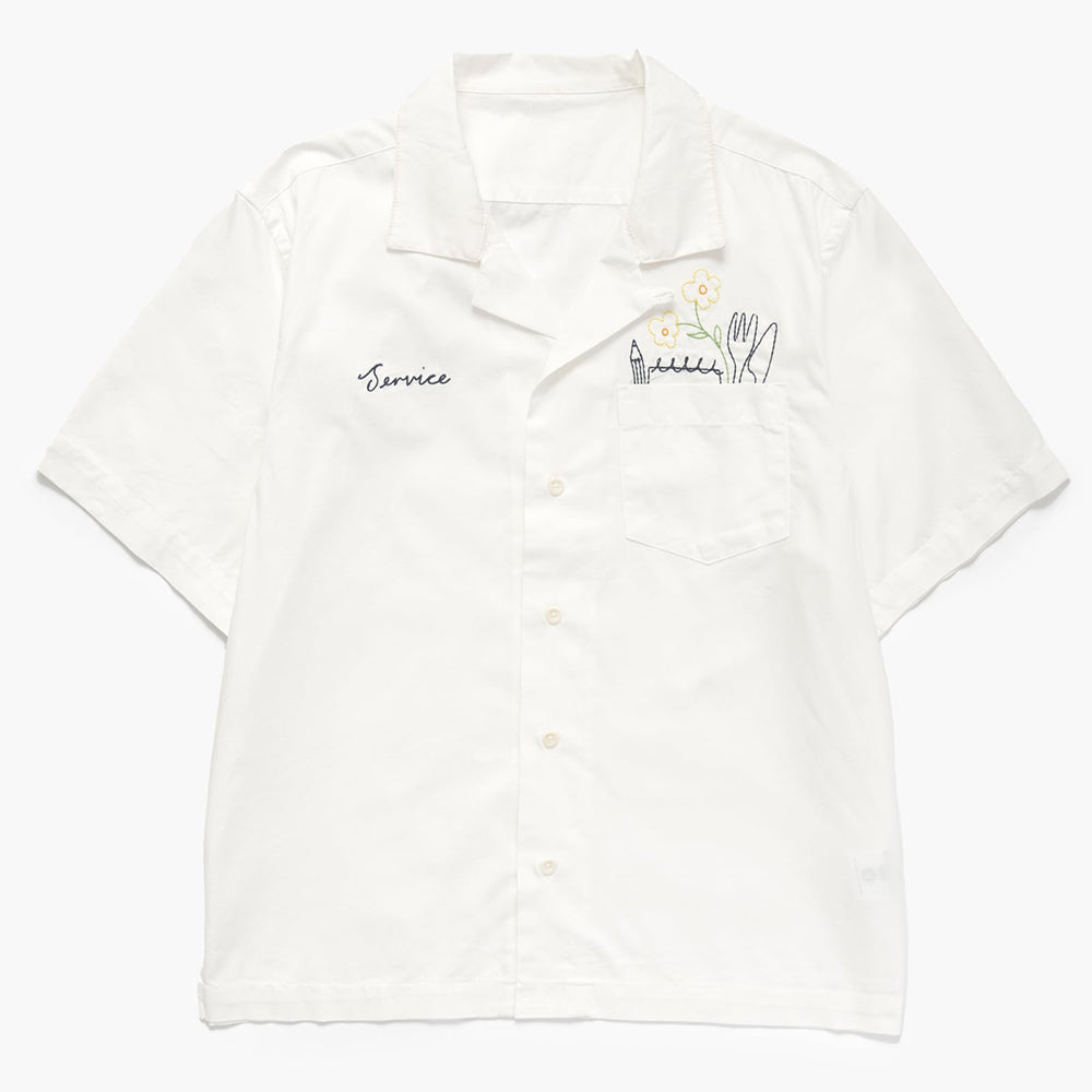 Service Works Light Twill Necessities S/S Shirt - Off White