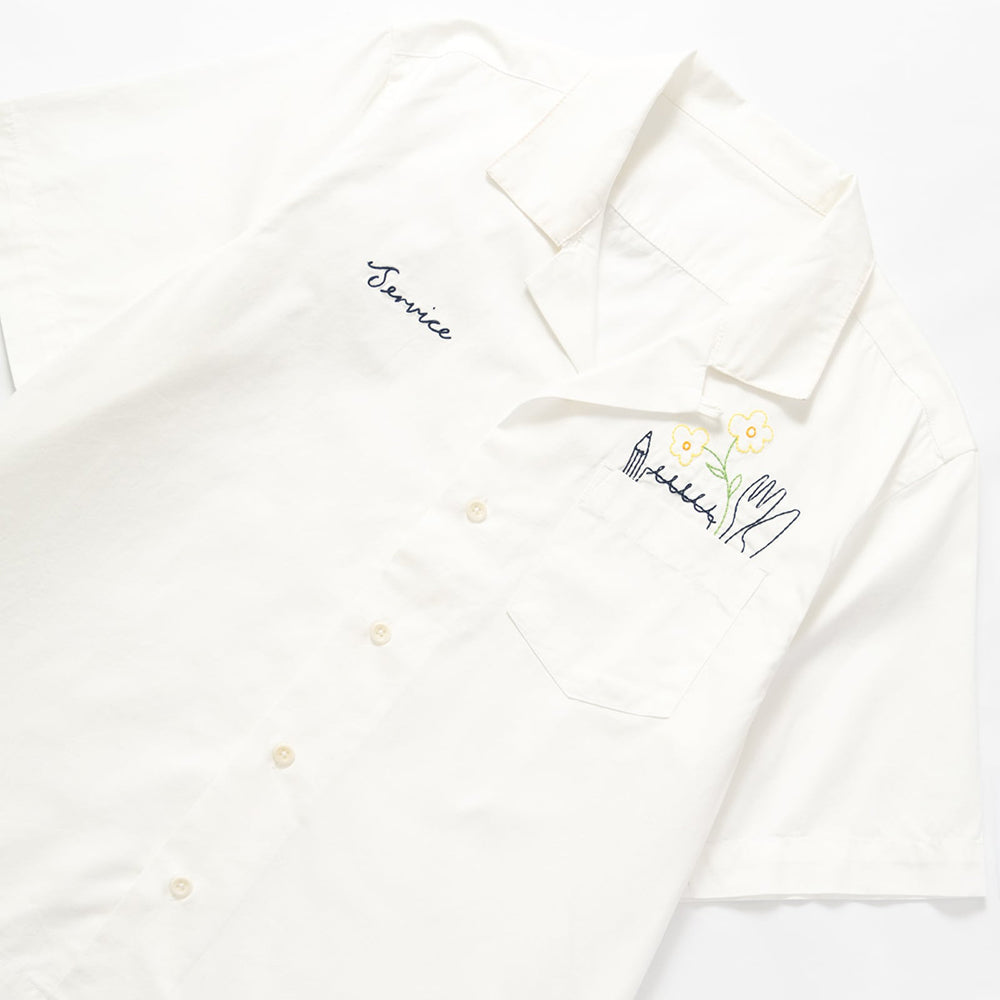 Service Works Light Twill Necessities S/S Shirt - Off White