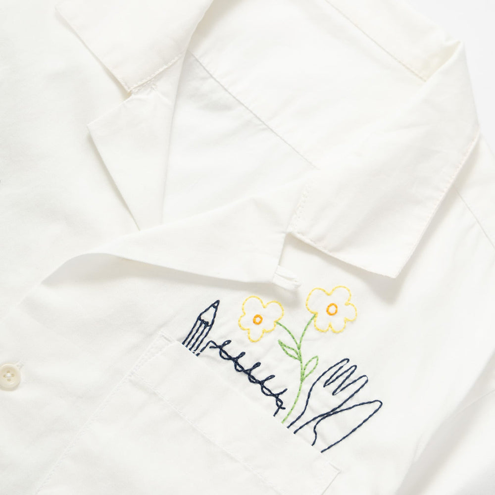 Service Works Light Twill Necessities S/S Shirt - Off White