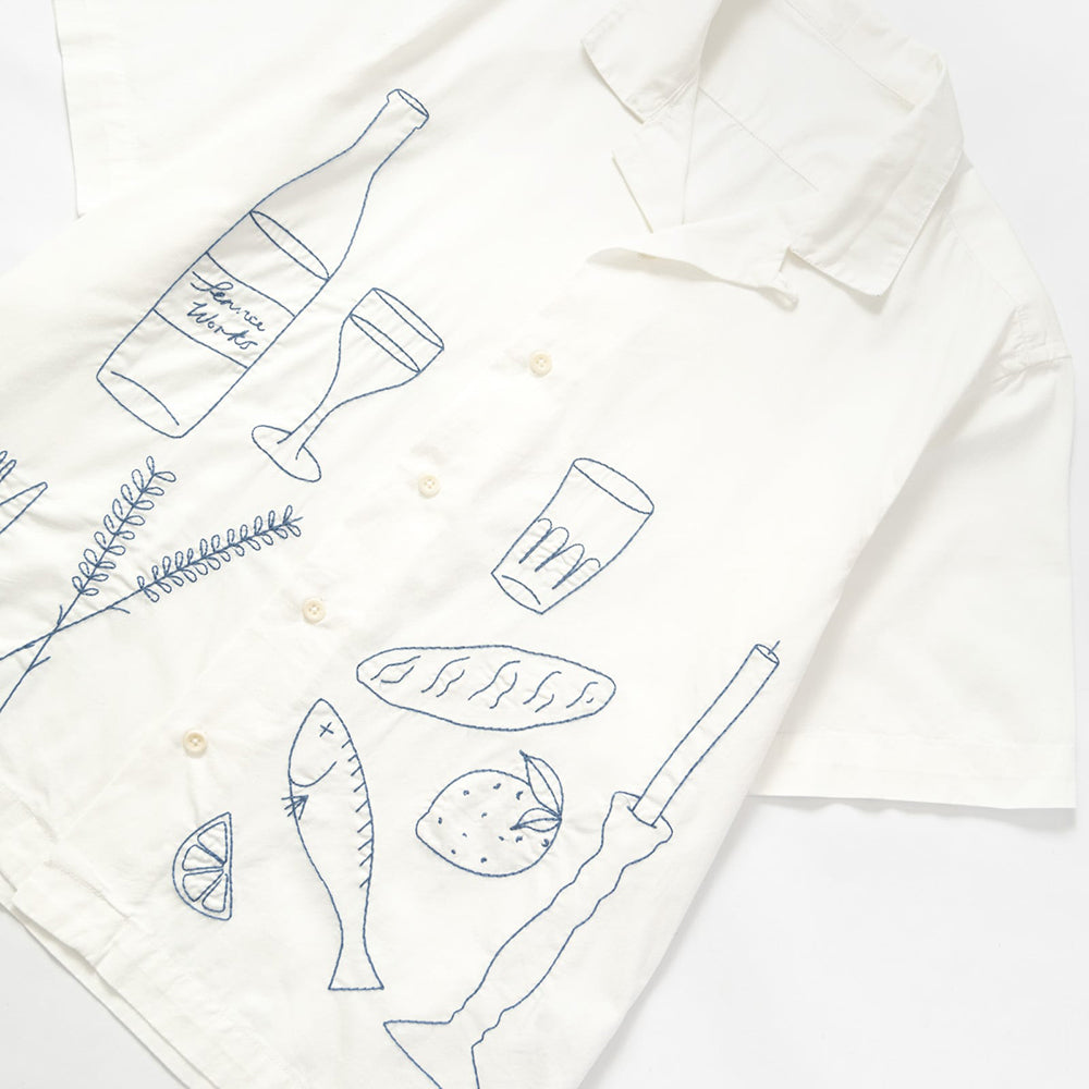Service Works Light Twill Picnic S/S Shirt - Off White