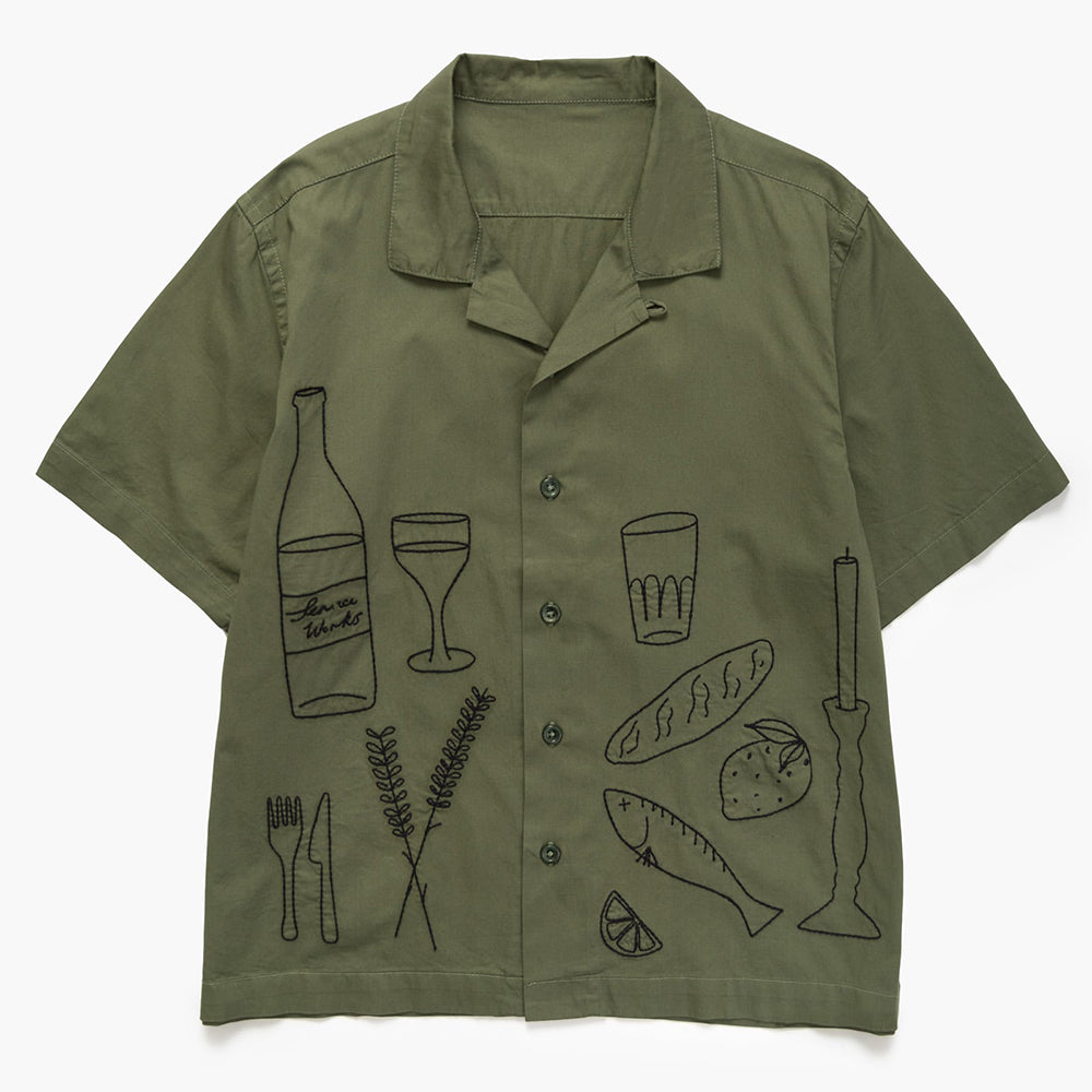 Service Works Light Twill Picnic S/S Shirt - Olive