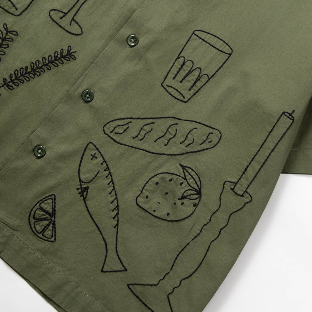 Service Works Light Twill Picnic S/S Shirt - Olive