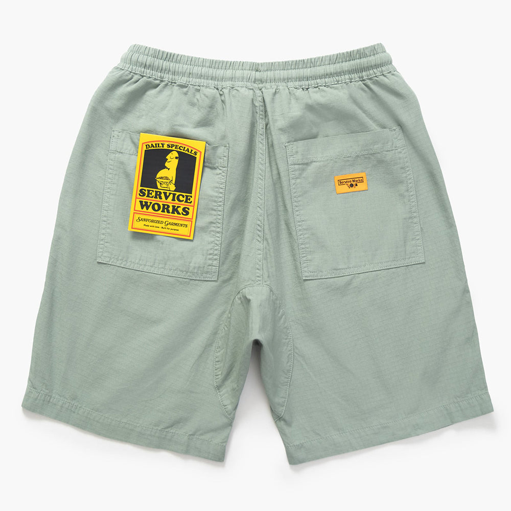 Service Works Ripstop Chef Shorts - Sage