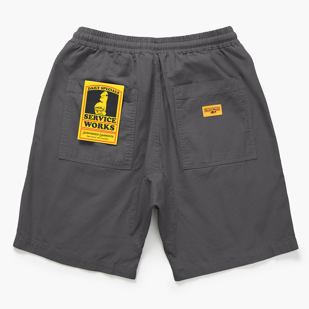 Service Works Ripstop Chef Shorts - Washed Black