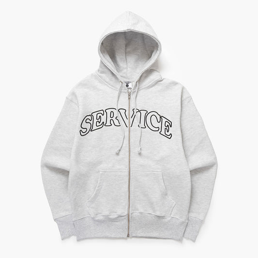 Service Works Arch Logo ZIp Hoodie - Ash
