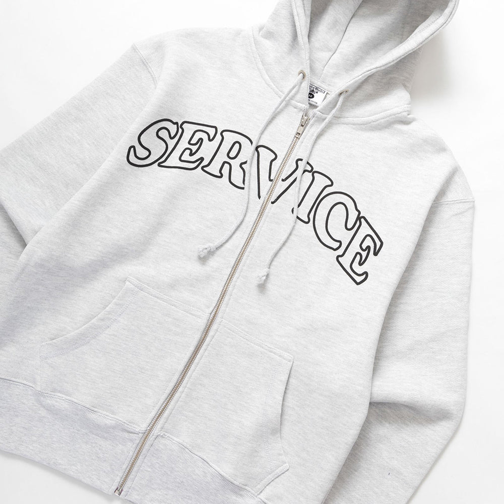 Service Works Arch Logo ZIp Hoodie - Ash