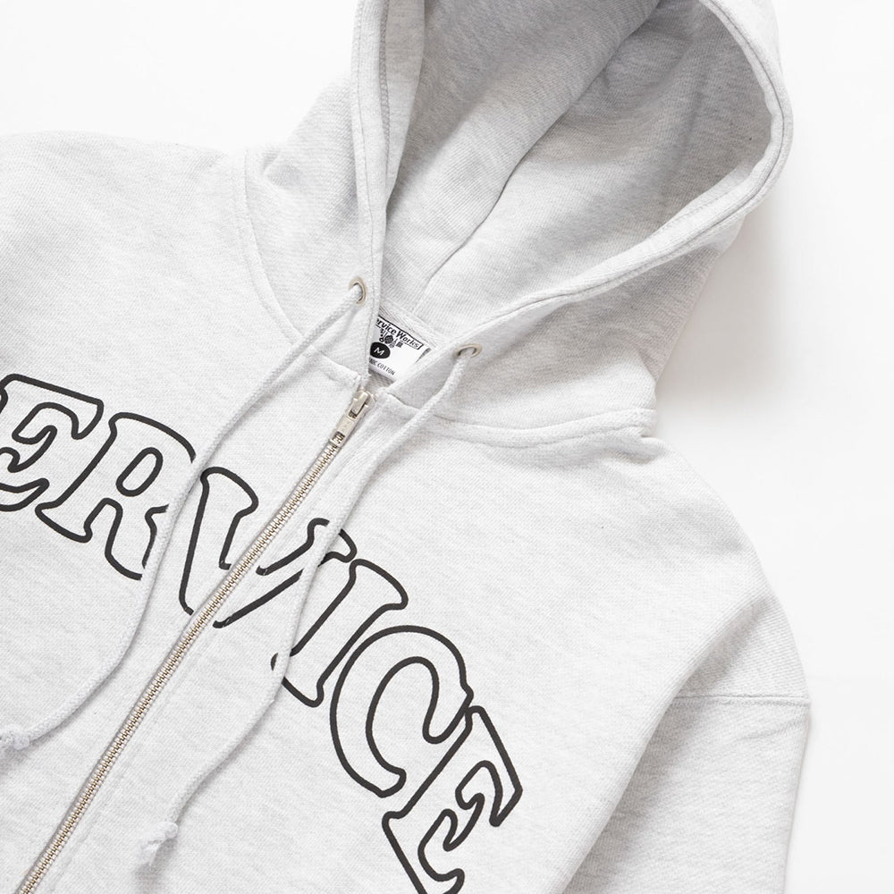 Service Works Arch Logo ZIp Hoodie - Ash
