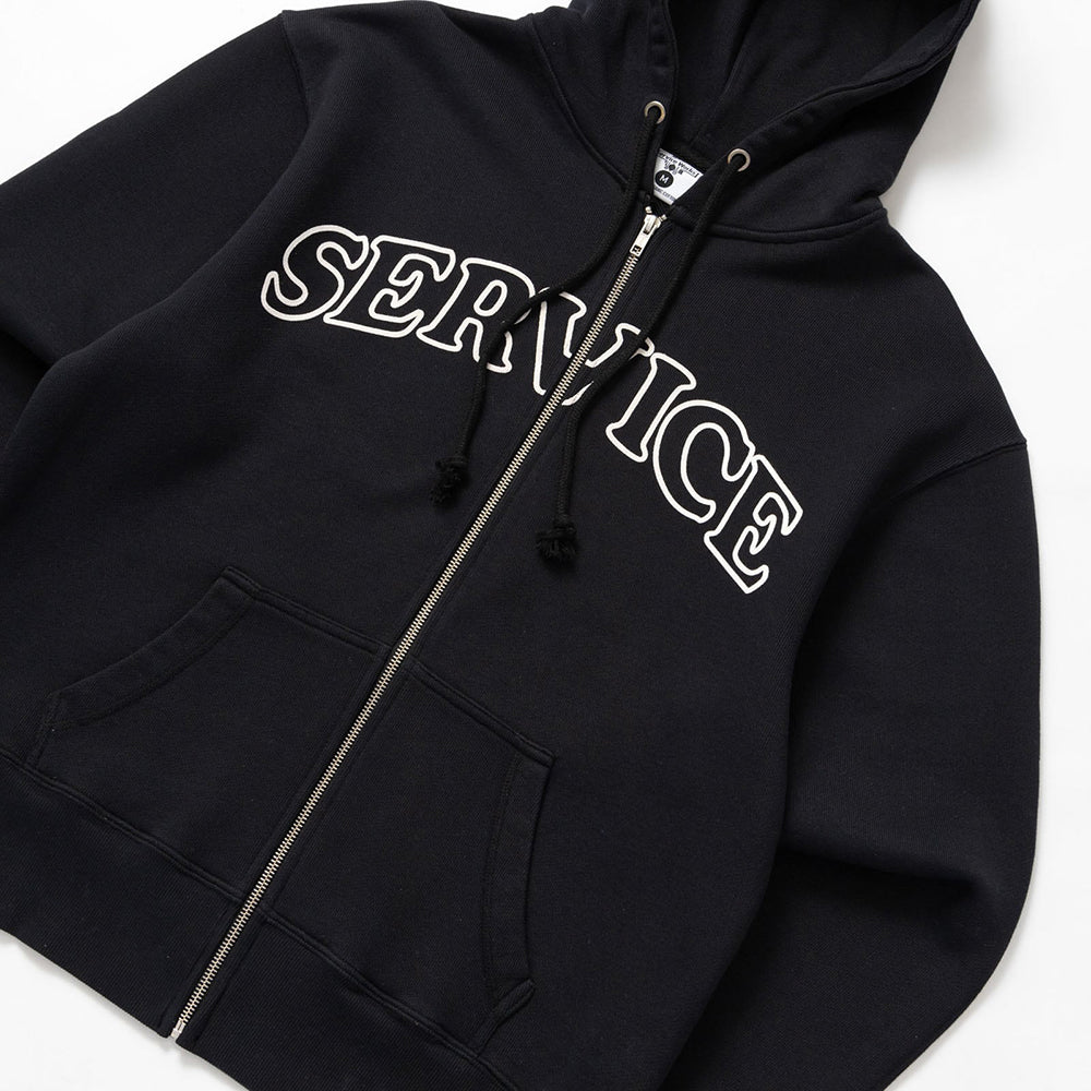 Service Works Arch Logo ZIp Hoodie - Black